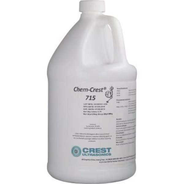 Chem Crest 715 Neutral Wash Solution - 4 x 1 Gallon Bottle - Crest Ultrasonic, Crest Ultrasonics, Mfr#: 700715C