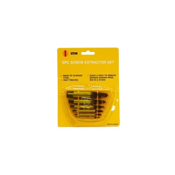 ITM 6 Pc. Screw Extractor Set, International Tool Mfg., Mfr#: SE-006-16