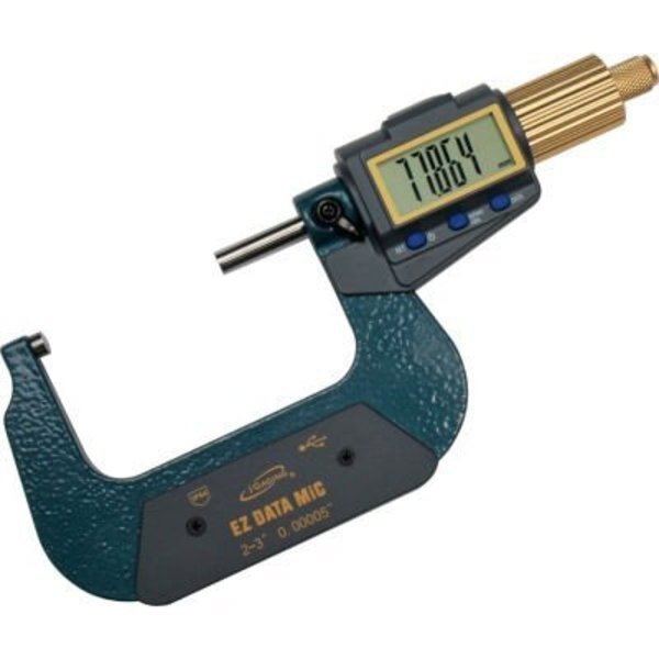 iGAGING Large Display Digital Micrometer, IP54, Range 2-3in/50-75mm, Bluetooth Capable, International Precision Instruments, Mfr#: 35-054-U03