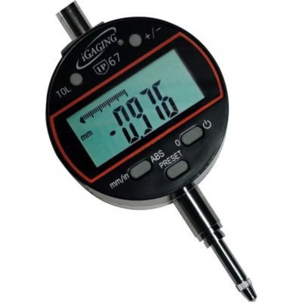 iGAGING Digital Indicator, IP67, Range 0-0.5in/12.7mm, Accuracy 0.0003in/0.007mm, International Precision Instruments, Mfr#: 35-A67-12
