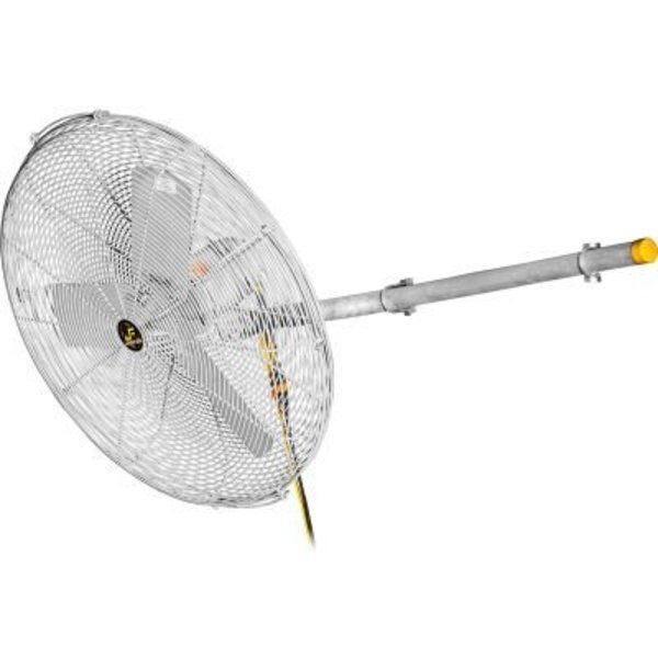 Jan Fan 24in C-Channel Mount Fan w/ Drop Cord Switch, 2 Speed, Silver, 3PK, Hunter Fan Co. Jan Fan, Mfr#: JF-CCM24-DCS-S