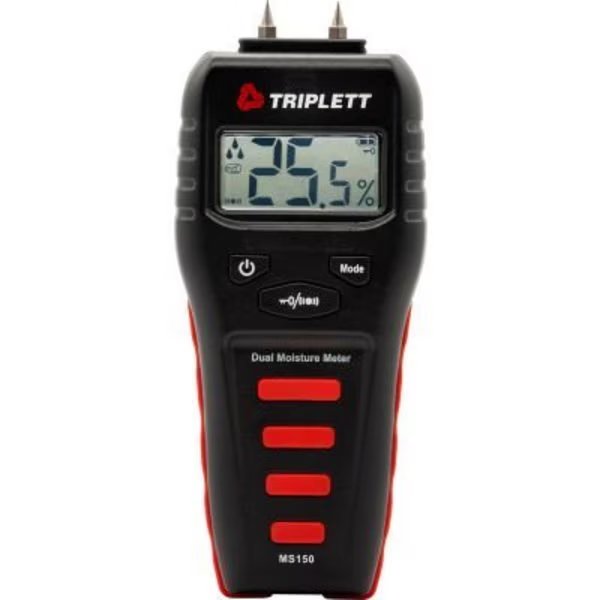 Triplett Pin & Pinless Moisture Meter, Wood/Building Materials, Jewell Instruments Paper, Mfr#: MS150