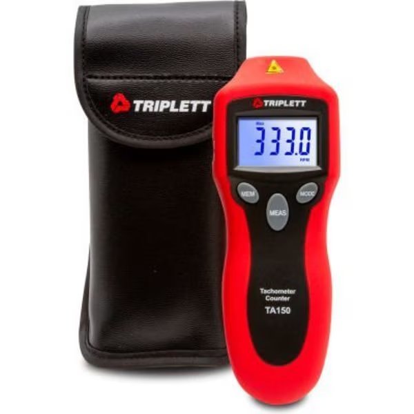 Triplett Laser Photo Tachometer, 19-3/4in Max Target Distance, Jewell Instruments Paper, Mfr#: TA150