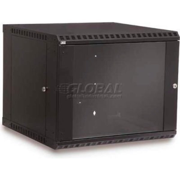 Kendall Howard 9U Fixed Wall Mount Cabinet - Glass Door, Kendall Howard, Mfr#: 3140-3-001-09