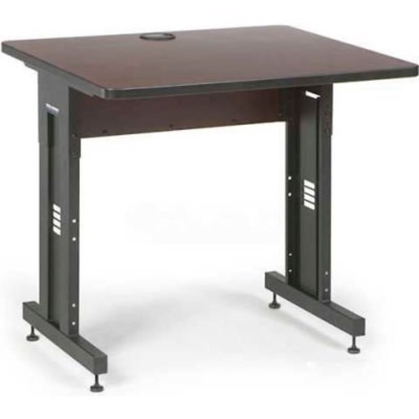 Kendall Howard Classroom Training Table - Adjustable Height - 30in x 36in - African Mahogany, Kendall Howard, Mfr#: 5500-3-004-33