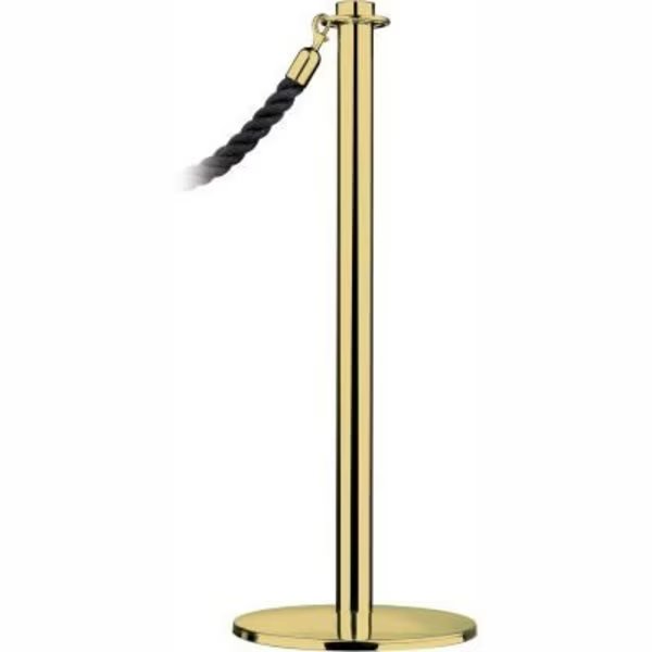 Tensator Post Rope Safety Crowd Control Queue Stanchion Universal Contemporary, Satin Brass, Lawrence Metal Prod., Mfr#: 314U-2S-NOT