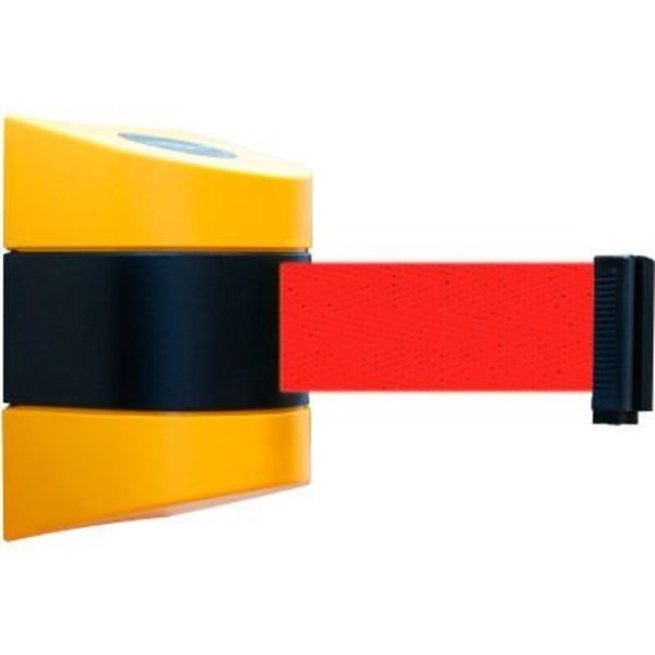 Tensabarrier Magnetic Retractable Belt Barrier, Yellow Case W/15' Red Belt, Lawrence Metal Prod., Mfr#: 897-15-M-35-R5-D