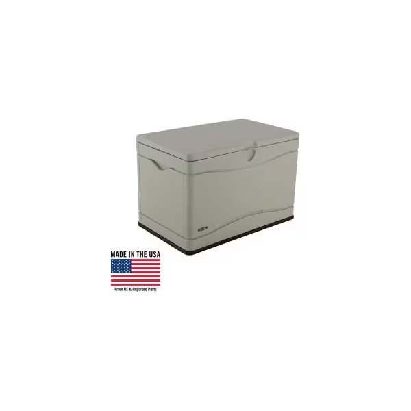 Lifetime 60059 Outdoor Deck Storage Box 80 Gallon, Sand w/Black Bottom, Lifetime, Mfr#: 60059
