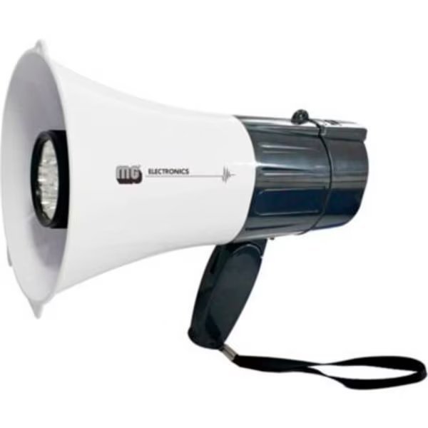 20-Watt Megaphone with LED Flashlight, USB Port, Record, Mg Electronics, Mfr#: PGM20