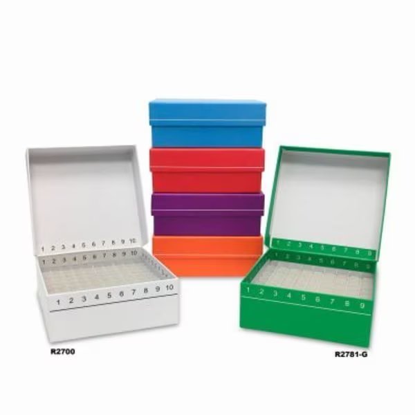 MTC Bio FlipTop Cardboard Freezer Box with Hinged Lid, 100 Place, White, 50 Pack, Mtc Bio, Mfr#: R3700