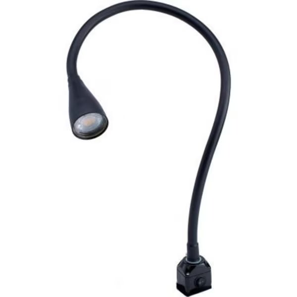 Moffatt 30in Long Flexible Arm, 7 Watt LED Task Lamp w/ Swivel Base, Black, Moffatt Products, Mfr#: 94514