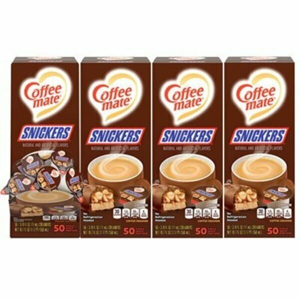 Coffeemate, LIQUID COFFEE CREAMER, SNICKERS, 0.38 OZ MINI CUPS, 200PK, Nestle, Mfr#: 61425CT