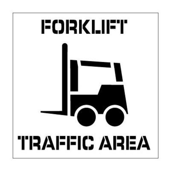 Plant Marking Stencil 20x20 - Forklift Traffic Area, National Marker Co, Mfr#: PMS220