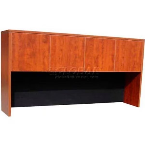 Boss Hutch with 4 Doors - 71in - Cherry, Boss Office Products, Mfr#: N144-C