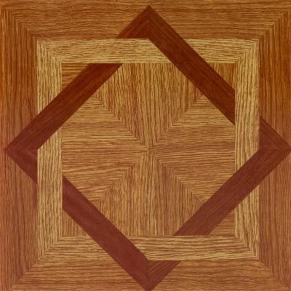 Achim Tivoli Self Adhesive Vinyl Floor Tile 12in x 12in, Wood Diamond, 45 Pack, Achim Importing Co, Mfr#: FTVWD22445