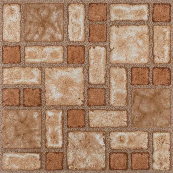 Achim Portfolio Self Adhesive Vinyl Floor Tile 12in x 12in, Cobble Mosaic, 9 Pack, Achim Importing Co, Mfr#: VFT941POVR