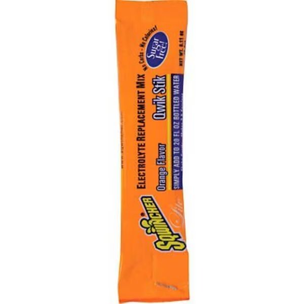 Zero Qwik Stik Sugar Free , Orange. 0.11 oz., 500/Carton, Sqwincher, Mfr#: 060100-OR