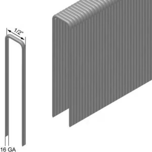 16 Gauge Staple - 2in Length - 1/2in Crown - Galvanized Steel - Pkg of 10000, Prebena, Mfr#: GX50CNKHA
