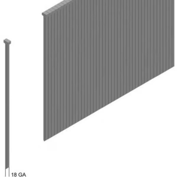 18 Gauge Straight Finish Brad Nail - 1in Length - 304 Stainless Steel - Pkg of 5000 - Made In USA, Prebena, Mfr#: J25CRF