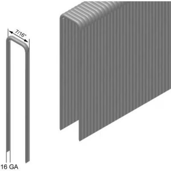 16 Gauge Staple - 1-1/4in Length - 7/16in Crown - Galvanized Steel - Pkg of 10000, Prebena, Mfr#: L32CNKHA
