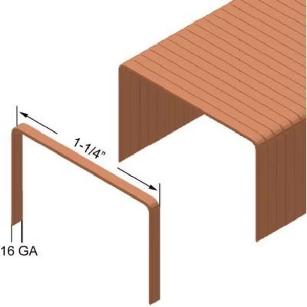 16 Gauge Staple - 5/8in Length - 1-1/4in Crown - Liquor finish - Pkg of 10000, Prebena, Mfr#: R16CLF