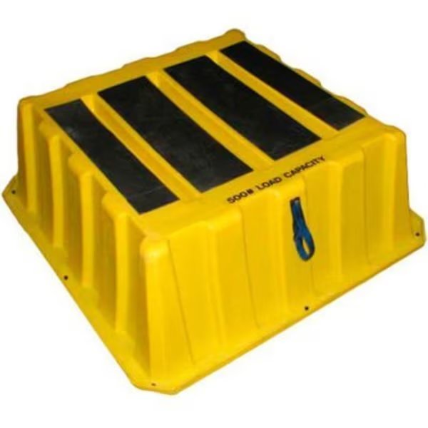 1 Step Plastic Step Stand Large - Yellow 37inW x 37inD x 14inH -, Us Roto Molding, Mfr#: NBST-1 YEL
