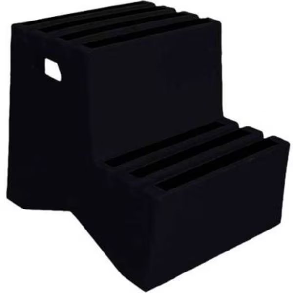 2 Step Plastic Step Stand - Black 21inW x 24-1/2inD x 19-1/2inH -, Us Roto Molding, Mfr#: ST-2 BK