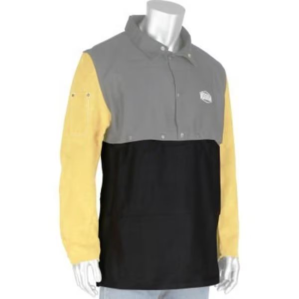 Ironcat FR Cotton Apron w/ Black Anodized Snap, Dark Brown, M, Pip, Mfr#: 8052/M