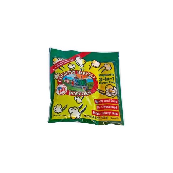 Paragon Country Harvest Tri-Pack for 4oz Poppers, 24 Portion Packs, Paragon International, Mfr#: 1000
