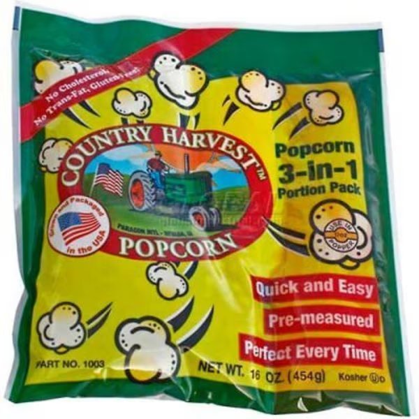 Paragon Country Harvest Tri-Pack for 12oz Poppers, 24 Portion Packs, Paragon International, Mfr#: 1003