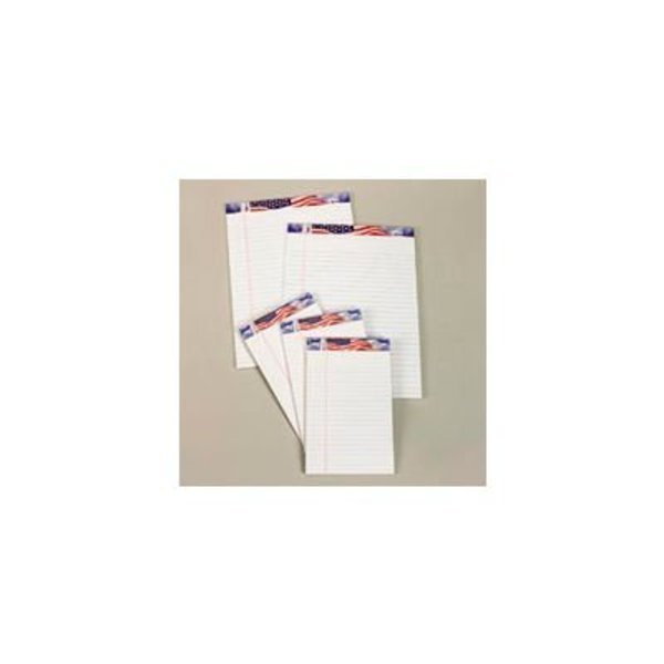 American Pride Writing Pads, Recycled, 8-1/2 x 11-3/4, Legal Rule, White, 12/Pk, Tops Business Forms, Mfr#: 75140