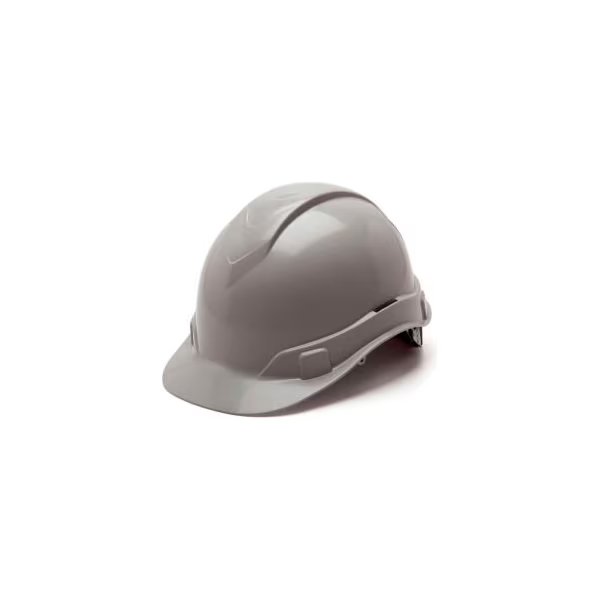 Ridgeline Cap Style Hard Hat, Gray, 4-Point Ratchet Suspension, Pyramex, Mfr#: HP44112