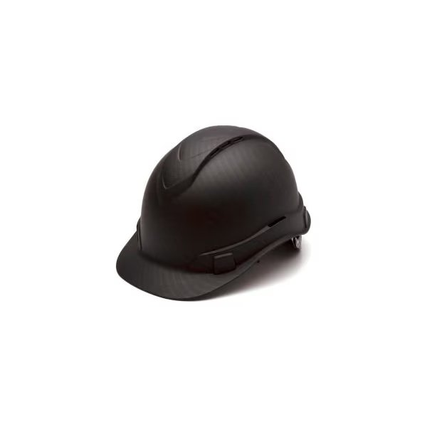 Ridgeline Cap Style Vented Hard Hat, Matte Black Graphite Pattern, 4-Point Ratchet Suspension, Pyramex, Mfr#: HP44117V