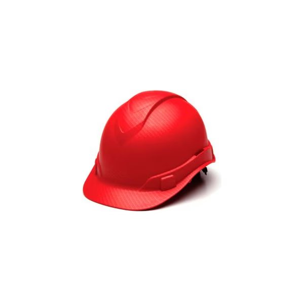 Ridgeline Cap Style Hard Hat, Matte Red Pattern, 4-Point Ratchet Suspension, Pyramex, Mfr#: HP44121