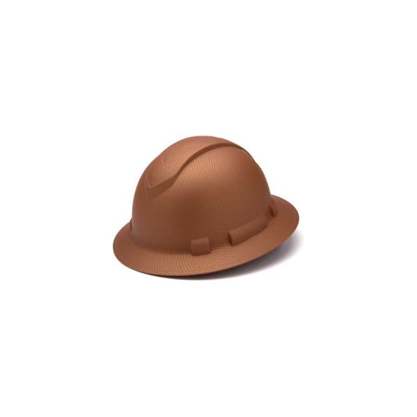 Ridgeline Full Brim Hard Hat, Mate Copper Pattern, 4-Point Ratchet Suspension, Pyramex, Mfr#: HP54118