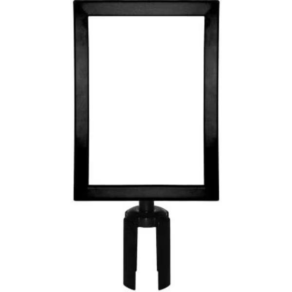 Vertical Heavy Duty Sign Frame, Black, 8.5in x 11in, Queue Solutions, Mfr#: SFHD8511VB-BK