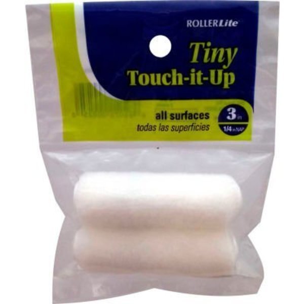 RollerLite 3in x 1/4in Mini Roller Cover For Touch-Up Refill, 2/Pack 12/Case -, Quali-Tech Mfg, Mfr#: 3EMTC025D