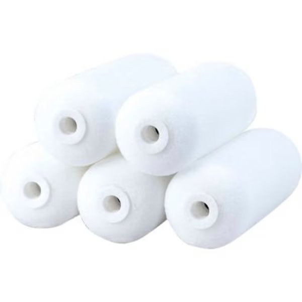 RollerLite 4in Rounded Foam Mini Roller Covers, 5/Pack 10/Case -, Quali-Tech Mfg, Mfr#: 4FOAMQ-5