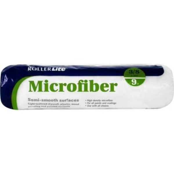 RollerLite 9in x 3/8in Microfiber Roller Cover, 24/Case -, Quali-Tech Mfg, Mfr#: 9MF8038