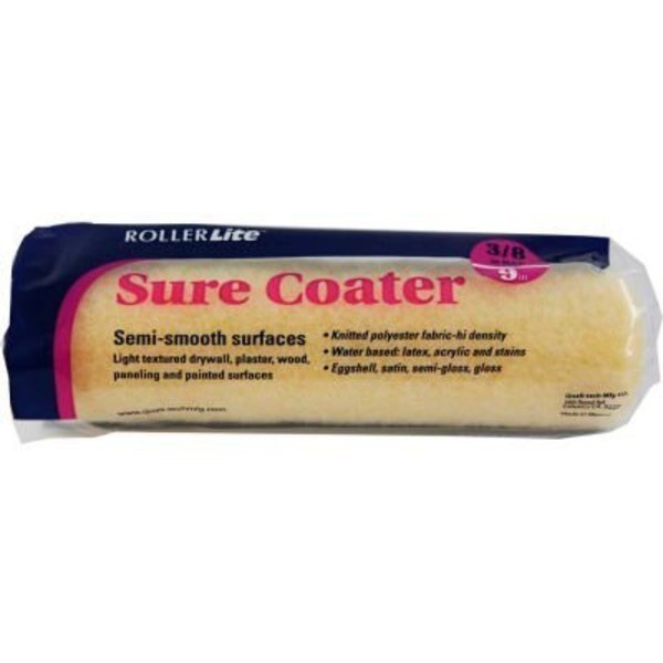 RollerLite 9in x 3/8in High-Density Polyester Fabric Roller Cover, 24/Case -, Quali-Tech Mfg, Mfr#: 9SC038