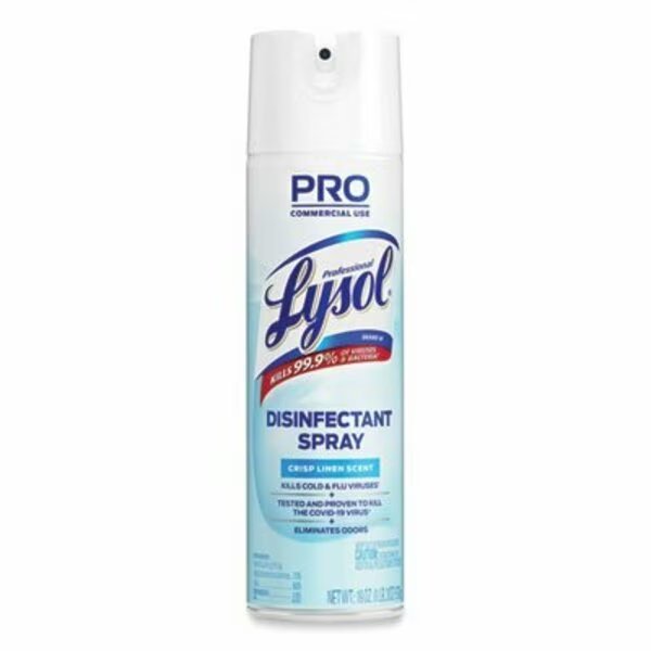 ProLysol, Disinfectant Spray, Crisp Linen, 19 Oz Aerosol Can, Reckitt Benckiser, Mfr#: 74828EA
