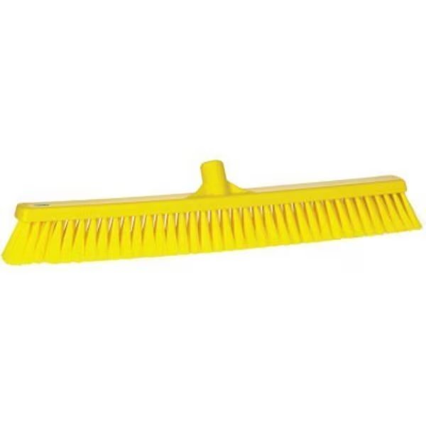 Vikan 24in Small Particle Push Broom- Soft, Yellow, Remco, Mfr#: 31996