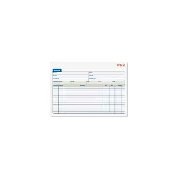 Invoice Book, 2-Part, Carbonless, 8-7/16x5-9/16in 50/BKin, Adams, Mfr#: DC5840