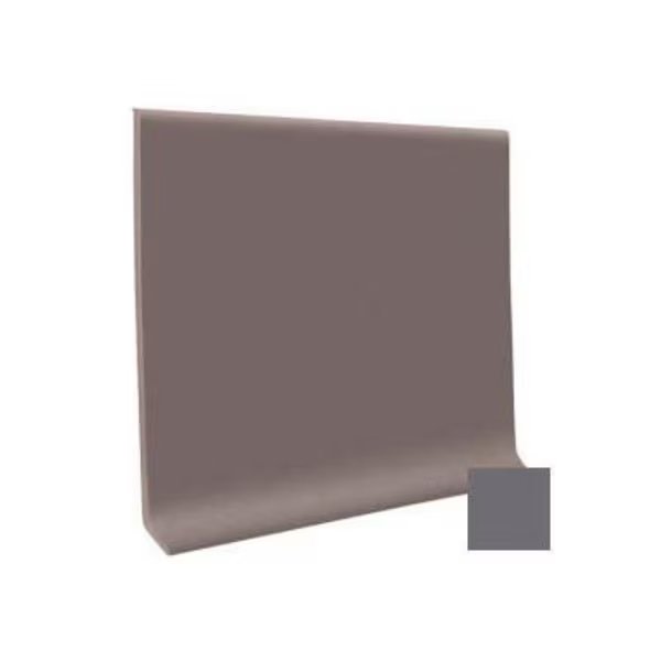 Cove Base Pinnacle Rubber 4inX1/8inX48in - Charcoal, Roppe, Mfr#: 40CR3P123