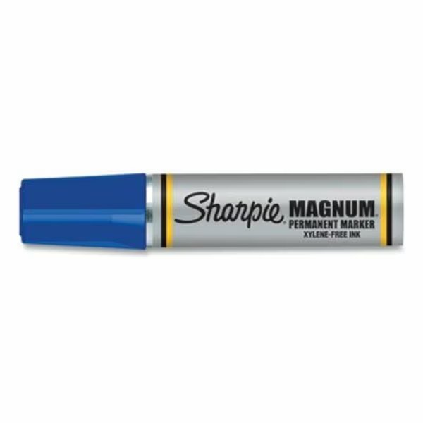 Sharpie, MAGNUM PERMANENT MARKER, BROAD CHISEL TIP, BLUE, Dymo, Mfr#: 44003