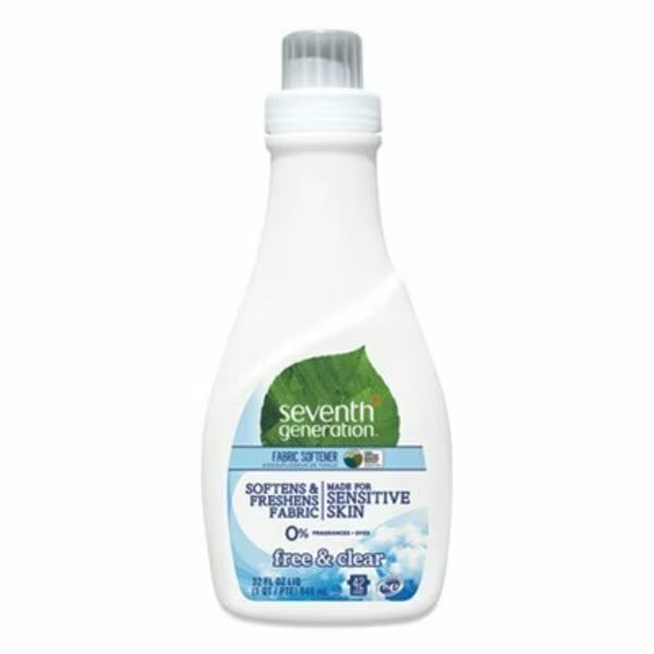 , NATURAL LIQUID FABRIC SOFTENER, FREE AND CLEAR/UNSCENTED 32 OZ, BOTTLE, Seventh Generation, Mfr#: 22833EA