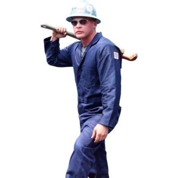 Stanco Full Featured Coverall, 7.5 oz. 100% FR Cotton, Navy Blue, , Stanco Mfg., Mfr#: FRC681NB-XL