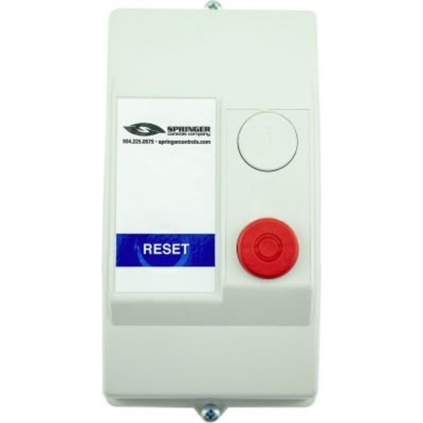 NEMA 4X Enclosed Motor Starter, 16A, 3PH, Reset Button, 24-60V, 4.2-5.7A, Springer Controls Co, Mfr#: AF1606R2G-1D