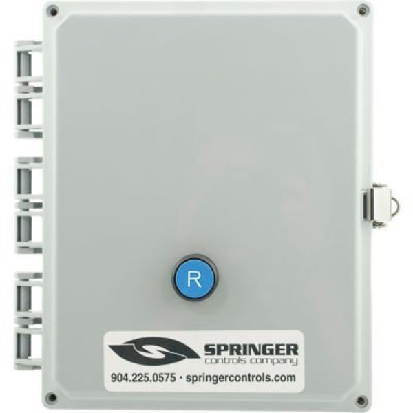 NEMA 4X Enclosed Motor Starter, 38A, 3PH, Direct Online, Reset Button, 250-500V, 20-24A, Springer Controls Co, Mfr#: AF3806R1M-4J