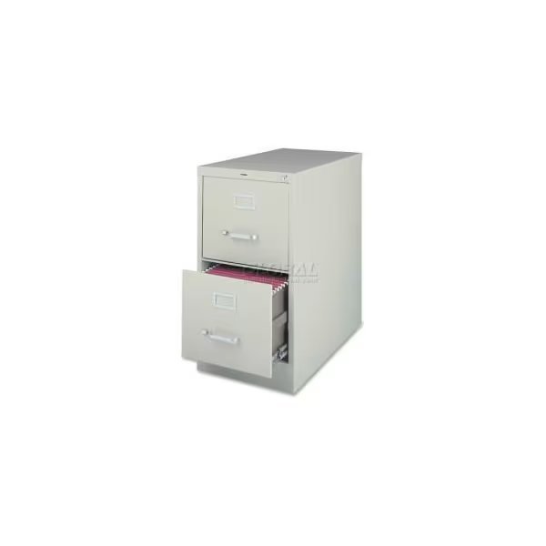 Lorell® 2-Drawer Heavy Duty Vertical File Cabinet, 18"W x 26-1/2"D x 28-3/8"H, Gray, Sp Richards, Mfr#: LLR60662